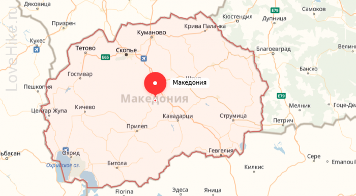 македония на карте